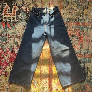 Rag & Bone Wide Leg Cropped Jeans